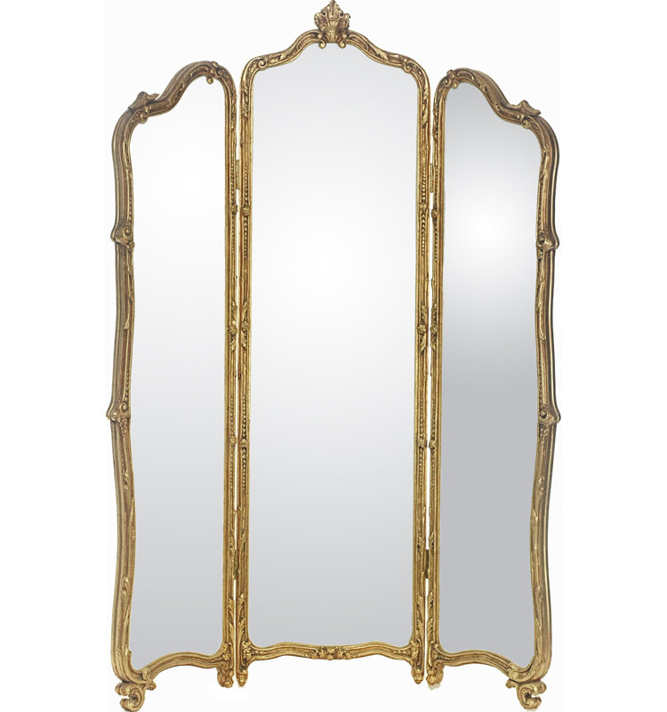 The Mademoiselle Beauregard Wood Asymmetrical Mirror, 41" x 44"
