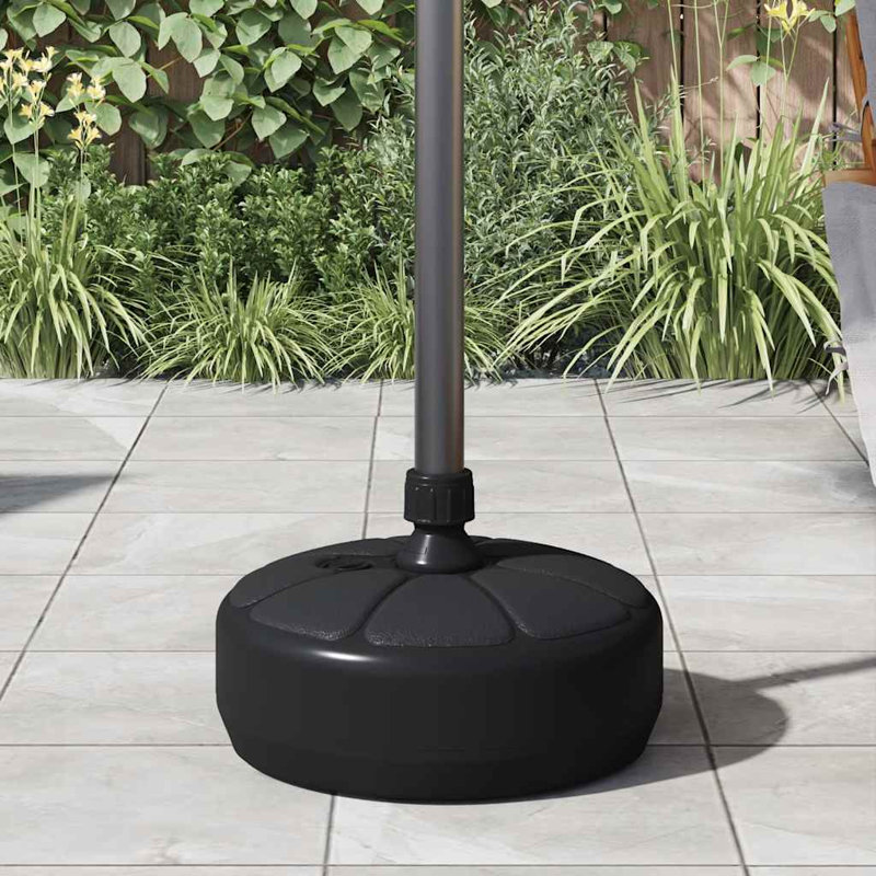 Porte-parapluie de patio noir standard en plastique HDPE