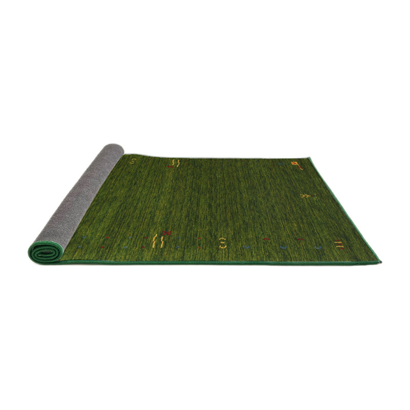 Tapis de zone vert contemporaine, Rond 3 pi
