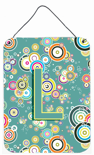 « letter circle initial » par denny knight, plaque d’art, L