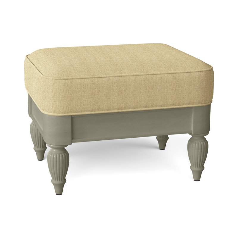 Grand View Ottoman, Greystone Finish, Beige Sugar Performance; 0863-93