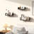 Wood Floating Wall Shelves Set of 3 Wall Mounted Storage Shelves for Bathroom Bedroom Living Room Kitchen Office Home Decor-129758051