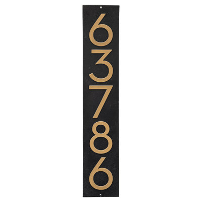 Plaque d'adresse verticale flottante de 6 po