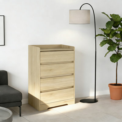 Commode verticale à 4 tiroirs, commode avec tiroirs pour chambre à coucher et salon
