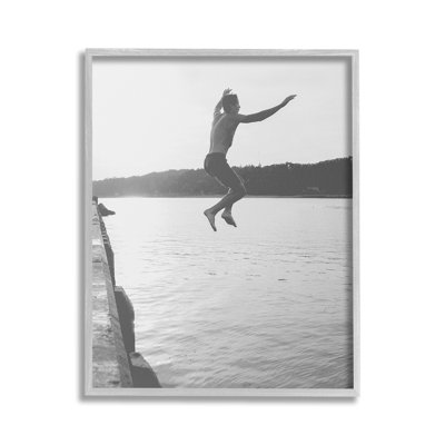 «J Jump in Lake», estampe numérique encadrée par Lil 'Rue