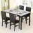 Elegant 5-Piece Faux Marble Dining Table Set-438343054