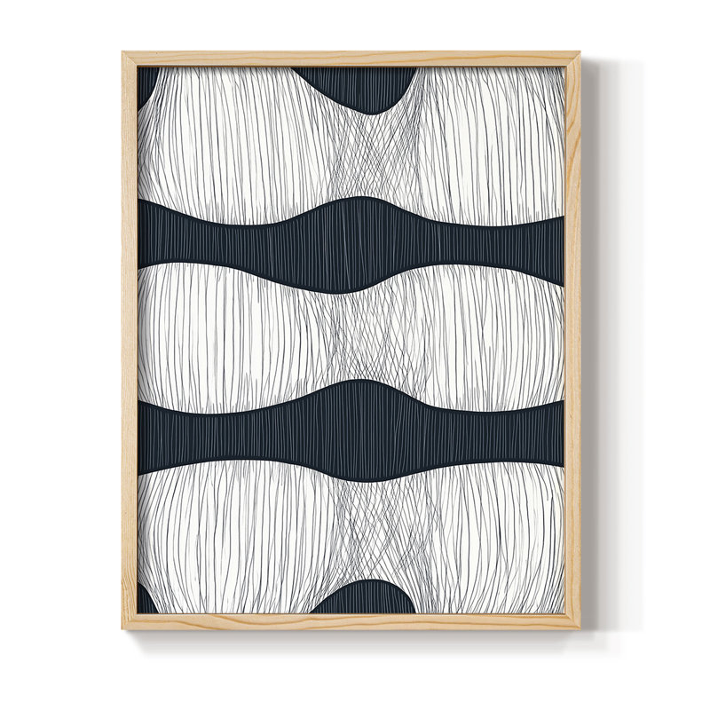 ABSTRACT Series DCC XXXIV, reproduction encadrée - bois massif, H 15 po x l 12 po, Naturel
