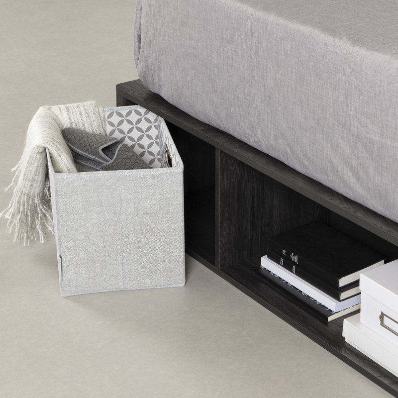 Gray Oak Full Captain's Bed with Storage Drawers