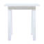 Table d'appoint rectangulaire en bois blanc PU, largeur 15 pouces, fonctionnelle pour recharger et exposer des appareils, hauteur 19,48 pouces.