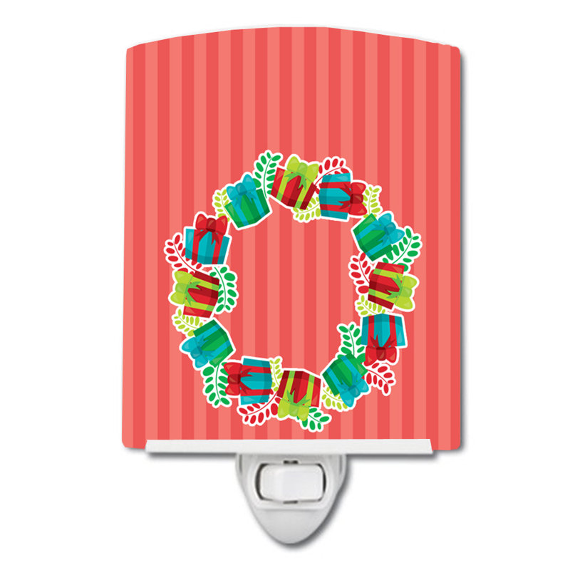 Silloth Wreath Presents Ceramic Night Light