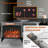 Three-Sided Glass Electric Fireplace With Feet, For Adding Warmth And Modern Elegance To Any Room.