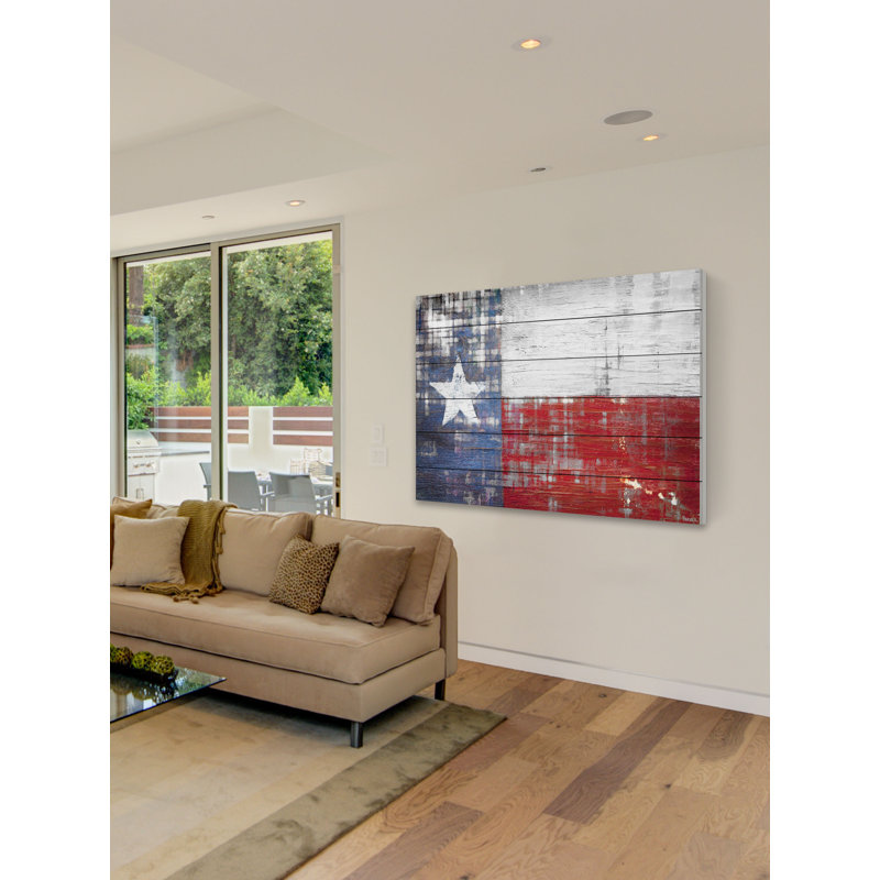 «Texas» par Parvez Taj - impression sur bois, H 20 po x l 30 po x 1,5 po