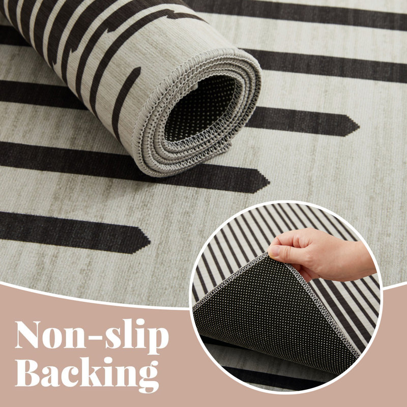 Modern Geometric Printed Area Rug, Rectangle 60 x 110 cm