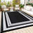 Bordered Design Outdoor Mats Plastic Straw Rug Outdoor Leisure Waterproof Carpet Garden Terrace Balcony Picnic Mat-1901024522-1884189903