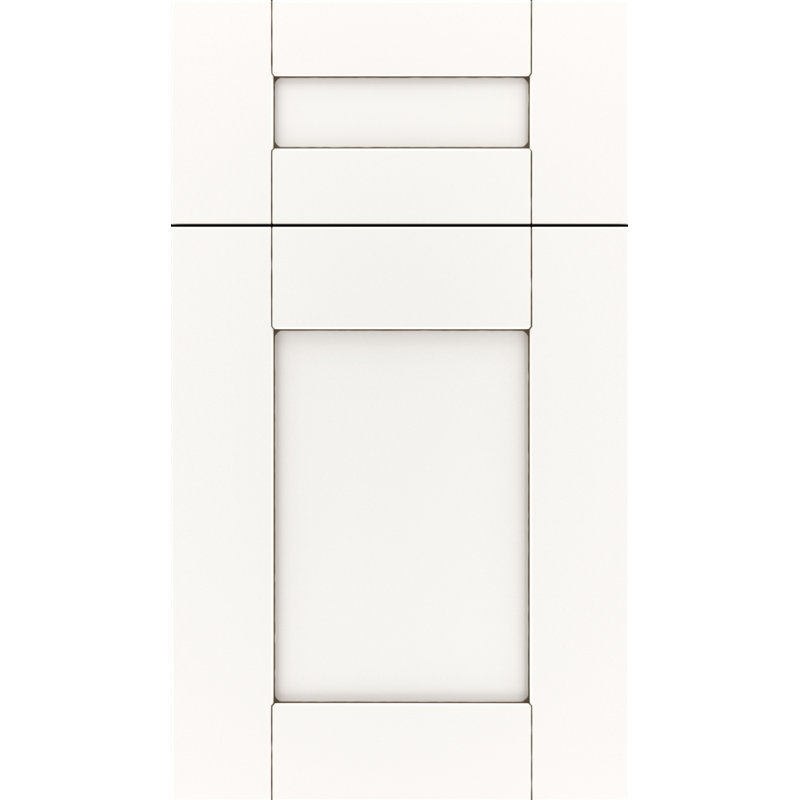 Échantillon de porte à accès complet Dwelling, Whitecap avec glaçure fumée, Érable