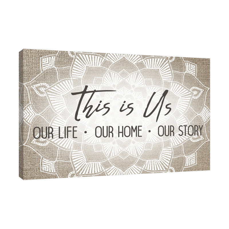 «This Is Us Mandala» par Kimberly Allen, art textuel sur toile tendue, H 30 po x l 30 po x P 1,5 po