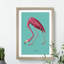 Flamingo in Teal by John James Audubon - Picture Frame Graphic Art on MDF-62801687-62801677
