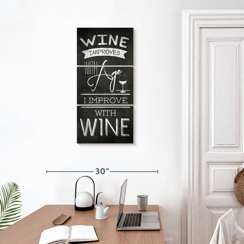 Drôle de typographie de vin, H 32 po x l 15 po
