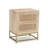 2-Drawer Solid Wood Nightstand with Cane Fronts-1563262682