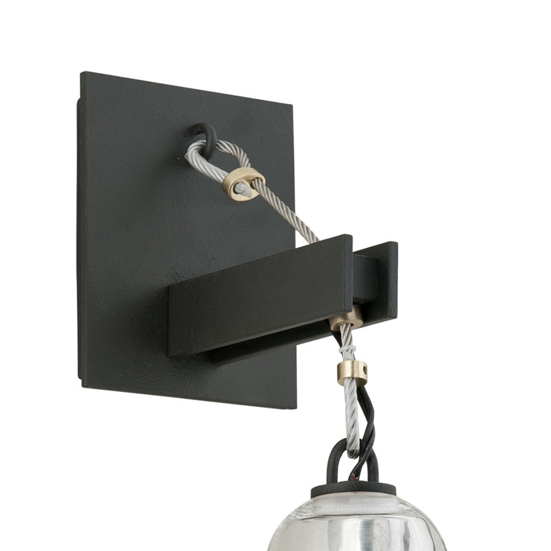 Menlo Park 1 Light Wall Sconce, Black