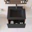 Meuble-lavabo simple mural 24 po avec lavabo en quartz noir-1326363319