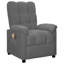 Fauteuil inclinable de massage réglable en tissu gris clair-64684624