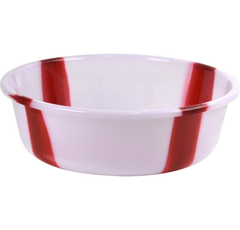 Tie-Dye Colour Plastic Round Wash Basin, Red