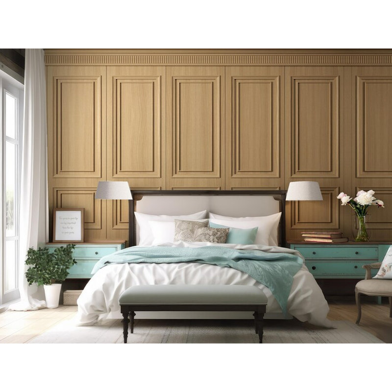 Light Oak Classic Wall Panel Mural, 114" L x 204" W