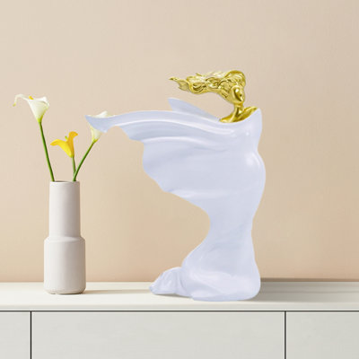 Elegant Resin Female Statue Decor  Perfect For Dining Tables Desks And Offices
