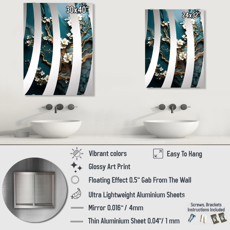 Miroir mural Casal, 32 po x 24 po