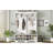 Modern Hallway Hall Tree With Metal Hooks And Storage Space, Multi-Functional Entryway Coat Rack With Shoe Cubbies-2141004477