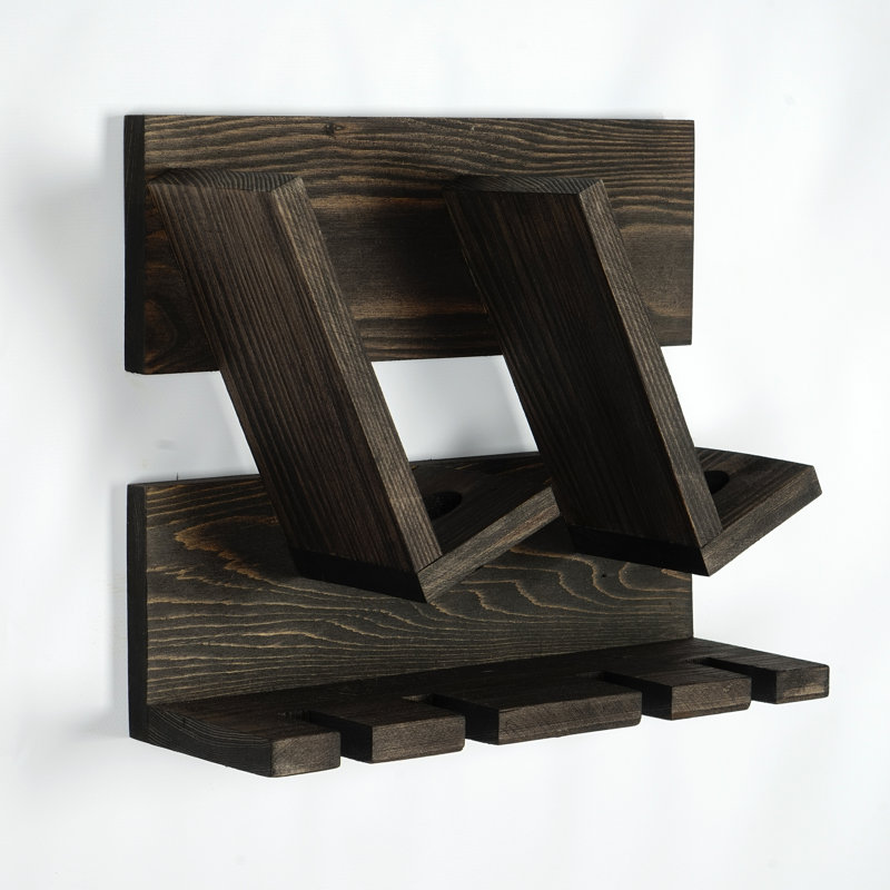 Wood Wine Rack, Dark Walnut