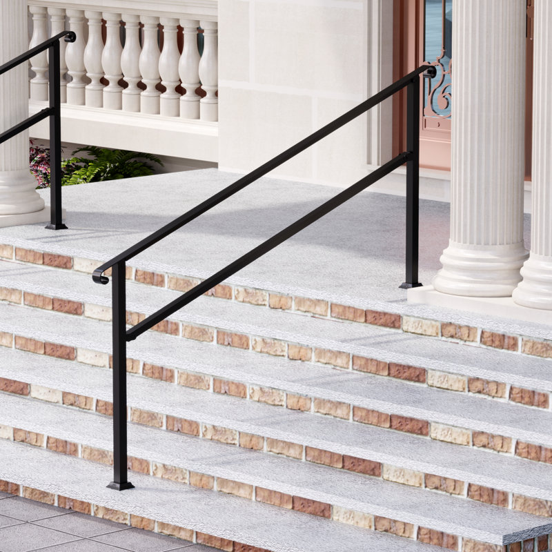 Ensemble de rampe d'escalier pour terrasse extérieure, H 36,8 po x l 82,3 po x P 3,3 po