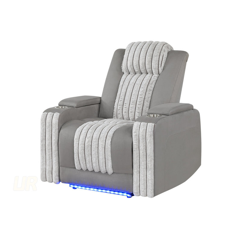 Fauteuil inclinable électrique Duran avec appui-tête électrique et DEL, confort ultime et technologie moderne pour la détente