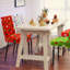 Housses de chaise de Noël - rouge et vert / pois / housses de siège amovibles / chaises de salle à manger et de cuisine / décor de maison de vacances et de restaurant