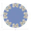 Sous-verres ronds en cuir vegan bleu perle-119015296