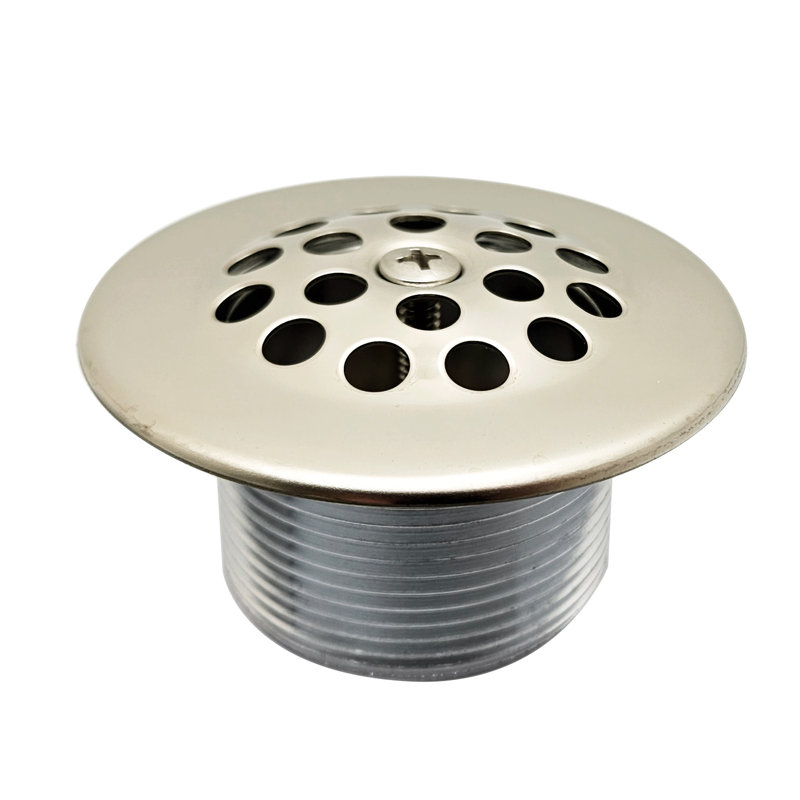 Drain de baignoire avec trop-plein Beehive Grid Bath, Nickel poli