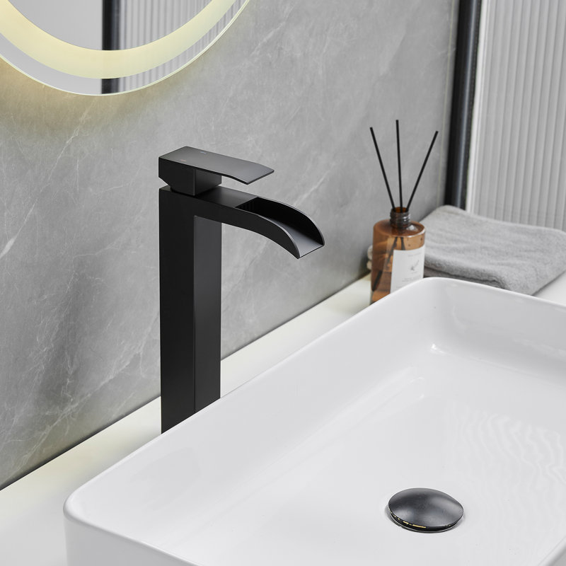 Robinet de lavabo vasque de salle de bain à poignée simple Waterfall