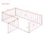 Structure de lit en métal avec clôture et porte-113432602-113432601
