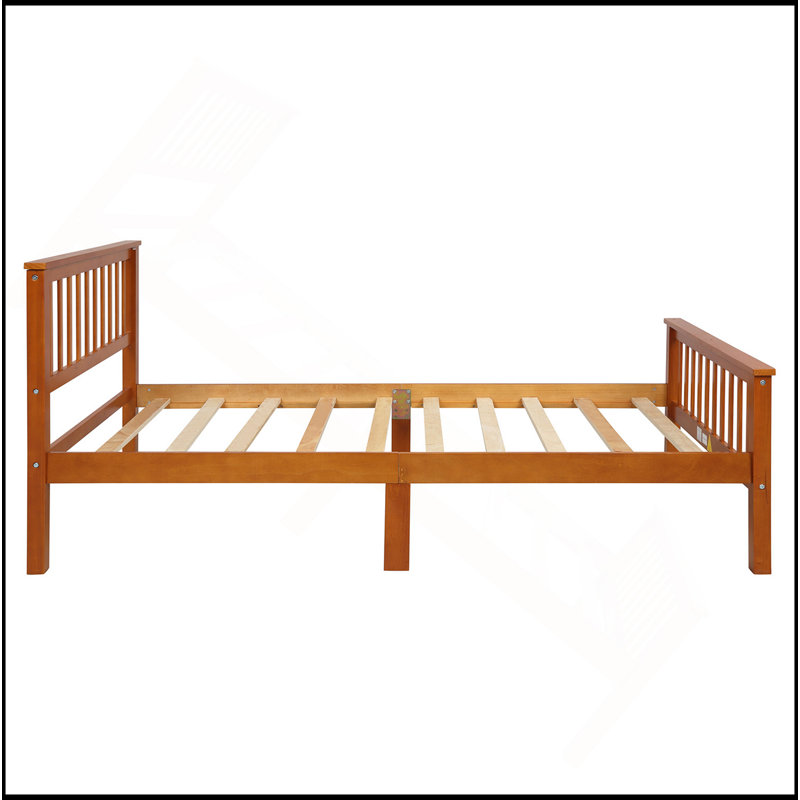 Lit plateforme en bois avec tête et pied de lit (chêne)