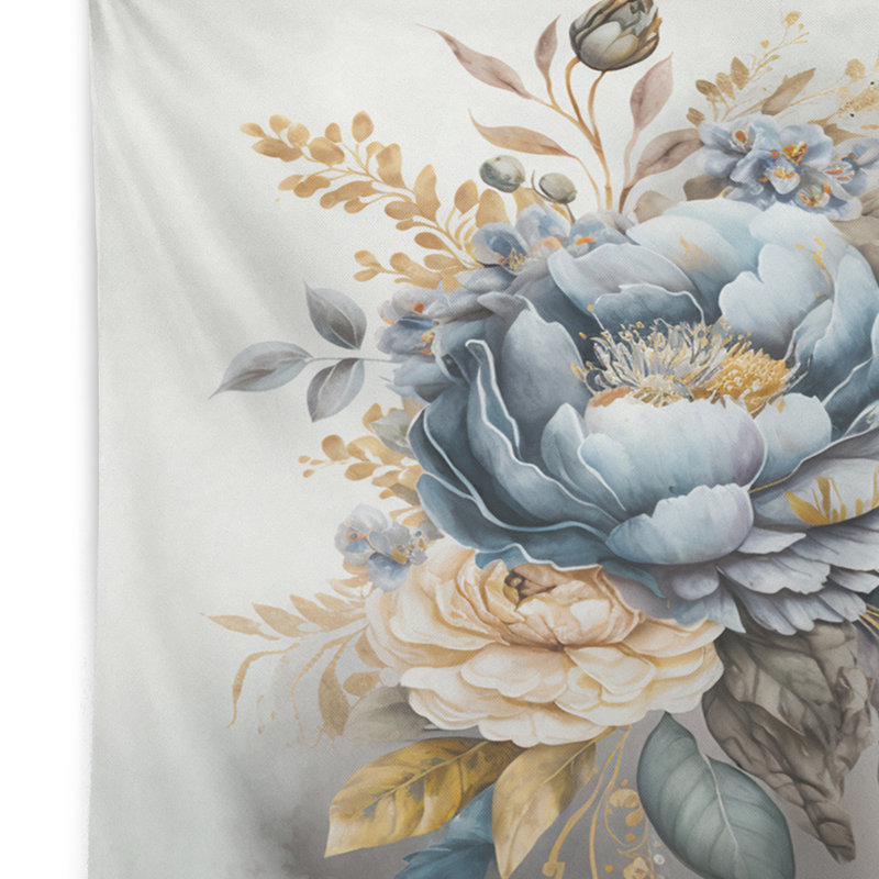 Tapisserie en polyester avec punaises, H 50 po x l 60 po