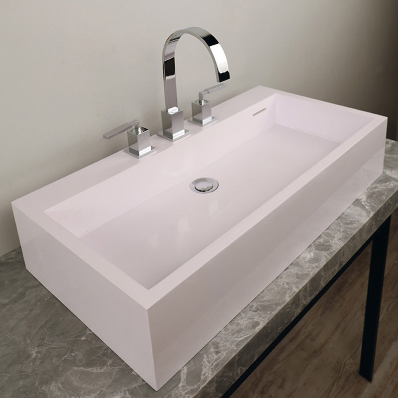 Luce 30'' L Bathroom Sink, Gloss White