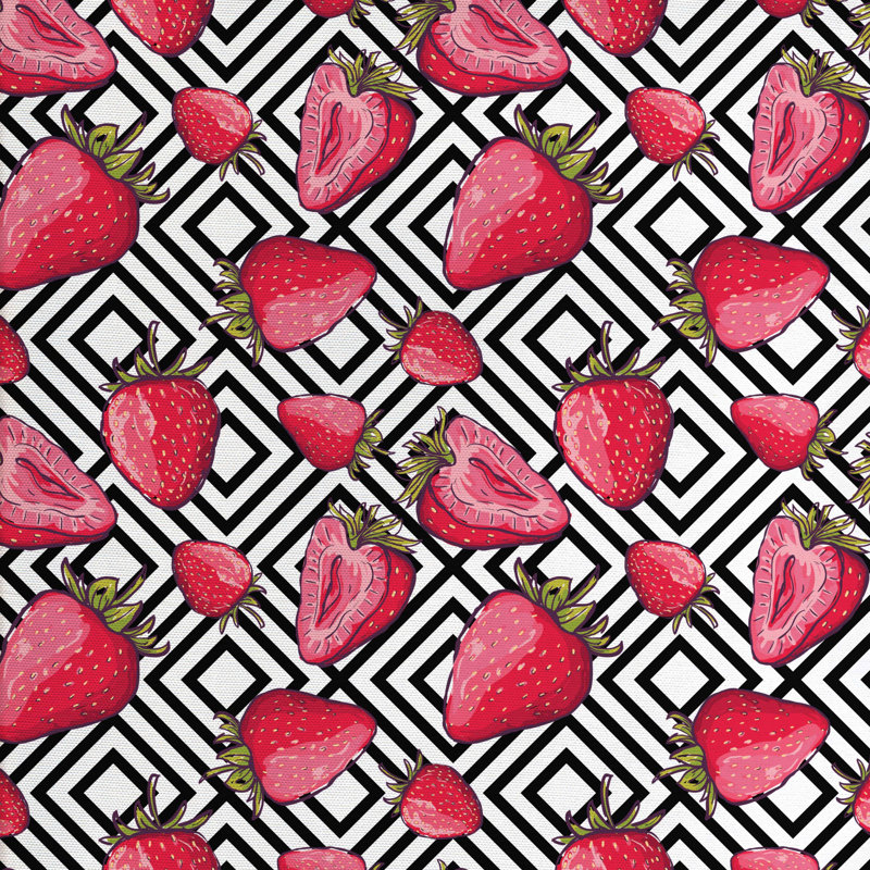 Tissu fruits, l 58 po x L 108 po