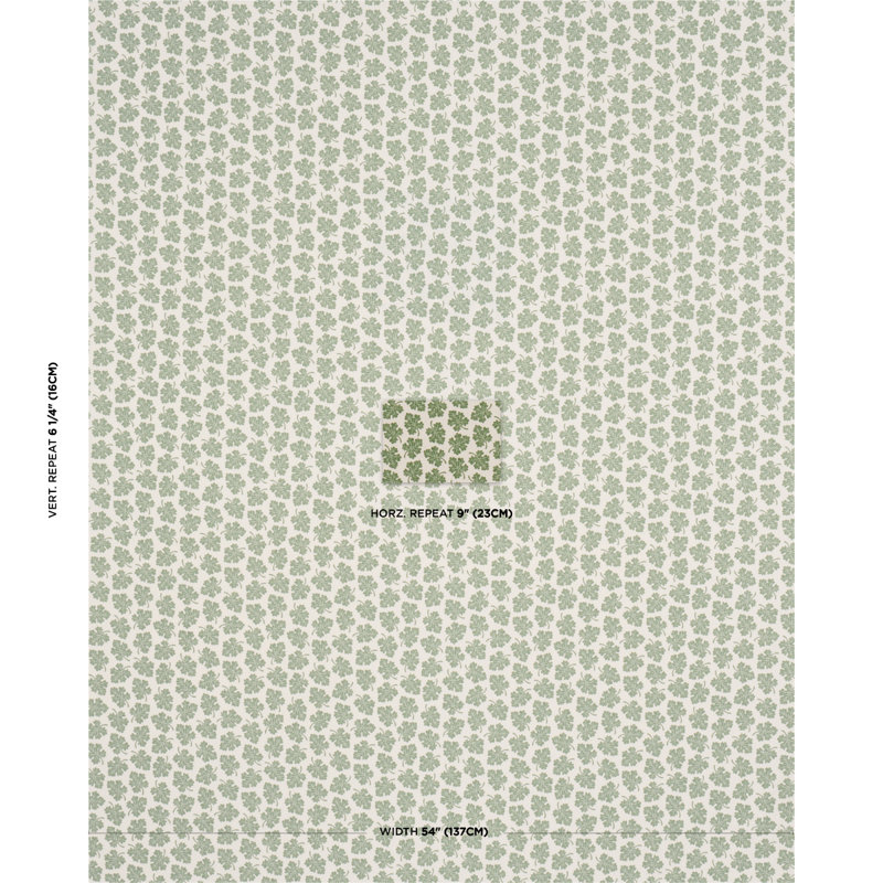 Tissu olive Schumacher X Rita Konig, Vert