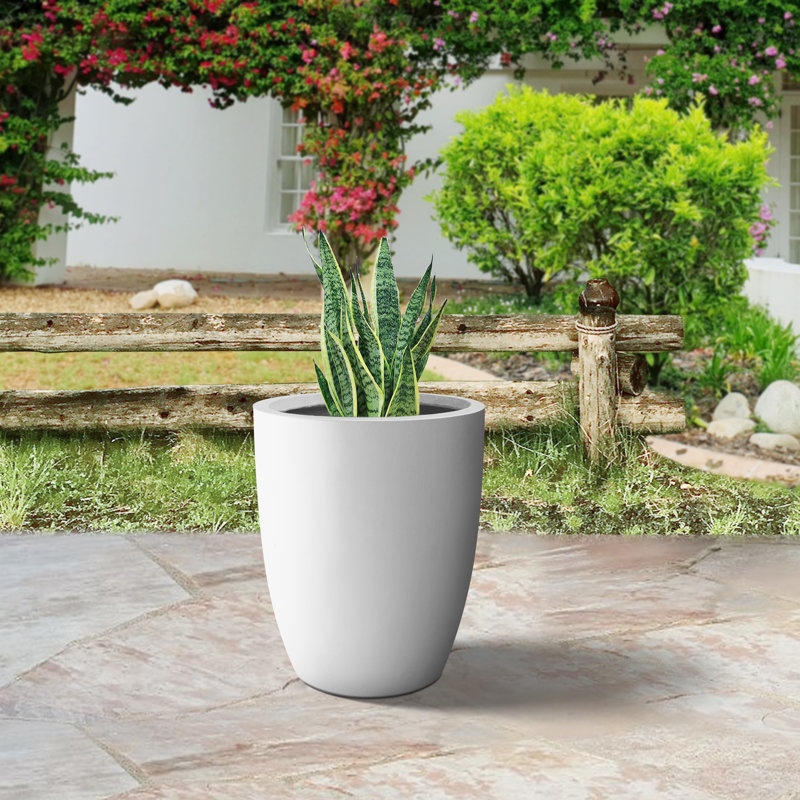 Pot à fleurs Charika, Blanc