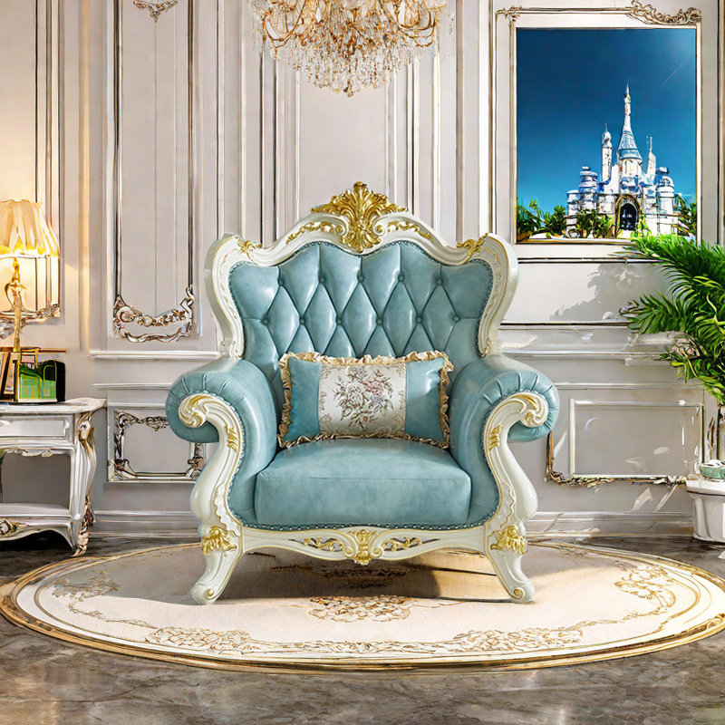 Fauteuil en cuir véritable European