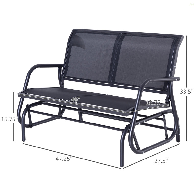 Banc oscillant pour 2 personnes Outsunny, Gris