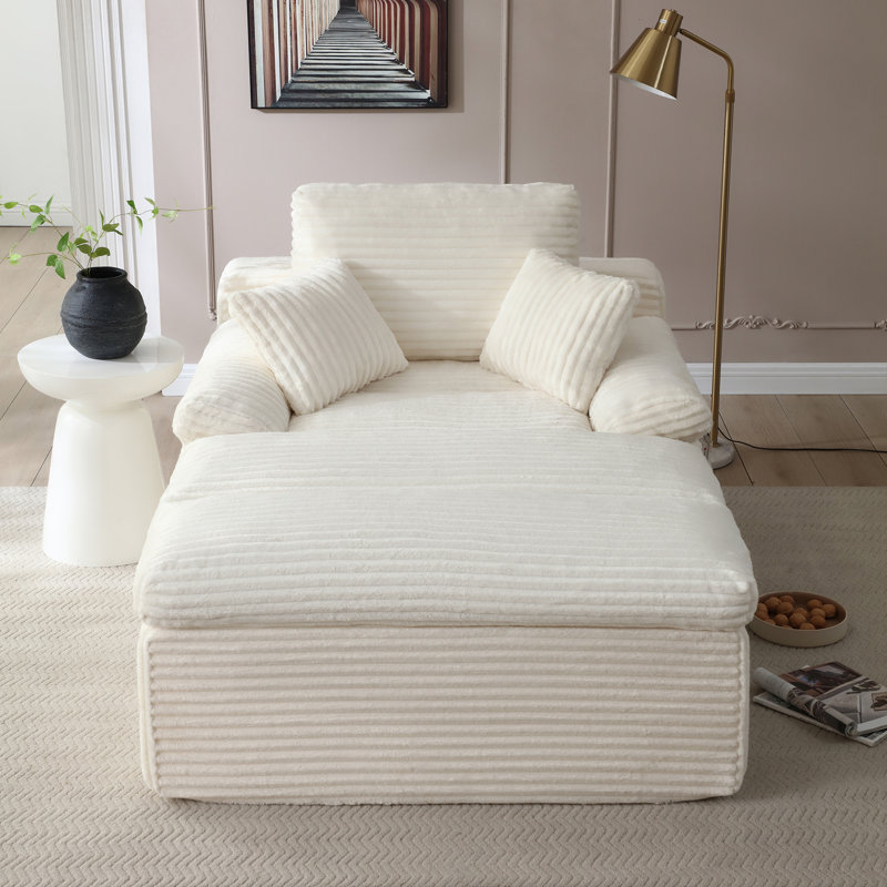 Chaise longue Boneless Cloud avec larges accoudoirs