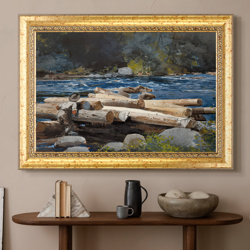 Hudson River, 1892 - Winslow Homer - Toile encadrée sur mesure, 20x28 INNER SIZE, Framed Canvas