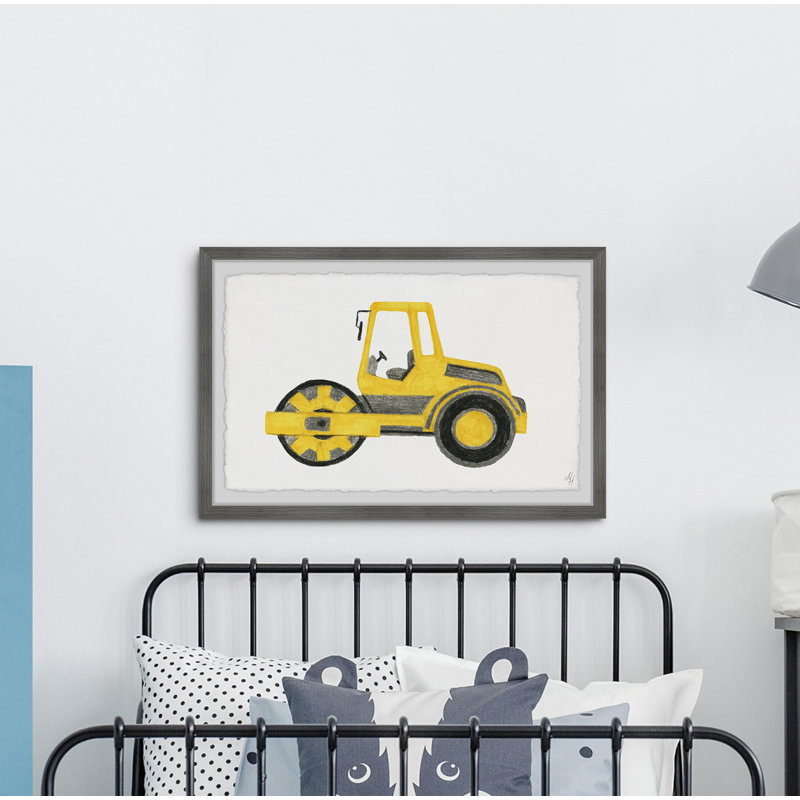 Heliodoro «Road Roller Truck», reproduction encadrée, H 24 po x l 36 po x P 1,5 po